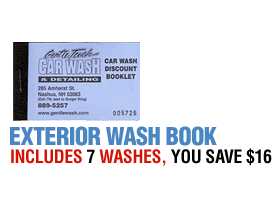 6 Exterior Car Wash Coupon Book