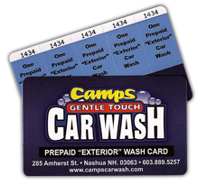 5 Exterior Car Wash Pre-Paid Card